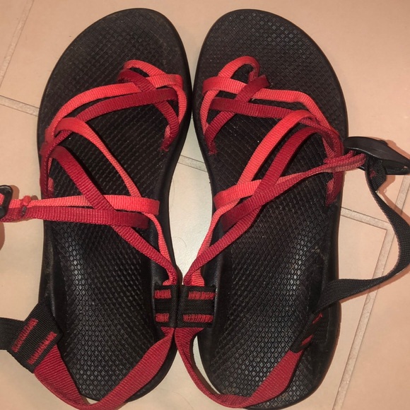Chaco Shoes - Chacos Sandals- red pink straps Chaco Shoes - Chacos Sandals- red pink straps